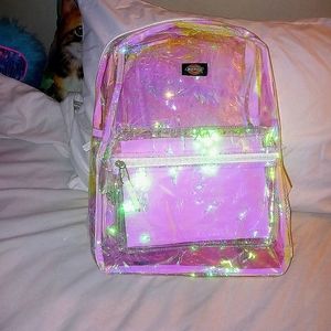 2 Iridescent see thru Dickies backpack